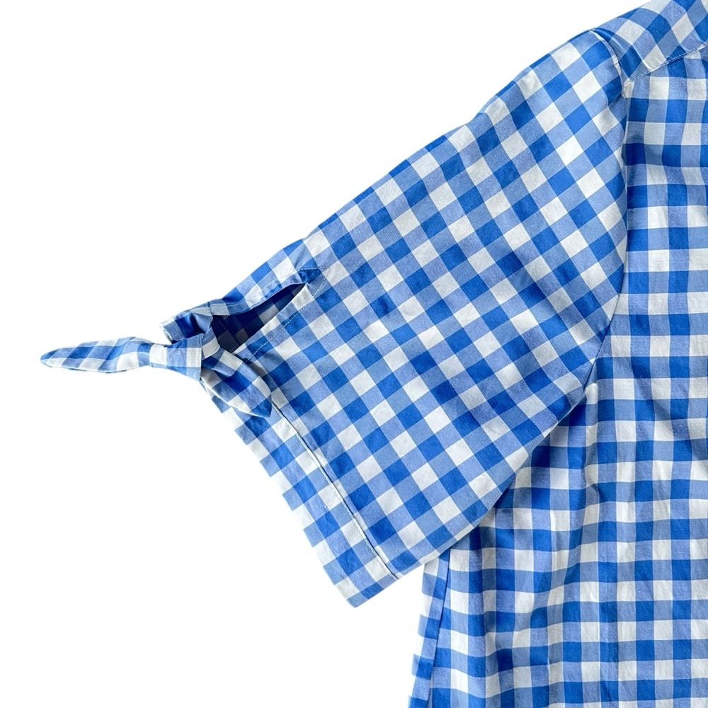 Roamans Gingham Button Down Shirt Womans 14W Plus Western Retro Rodeo Preppy - Picture 4 of 10